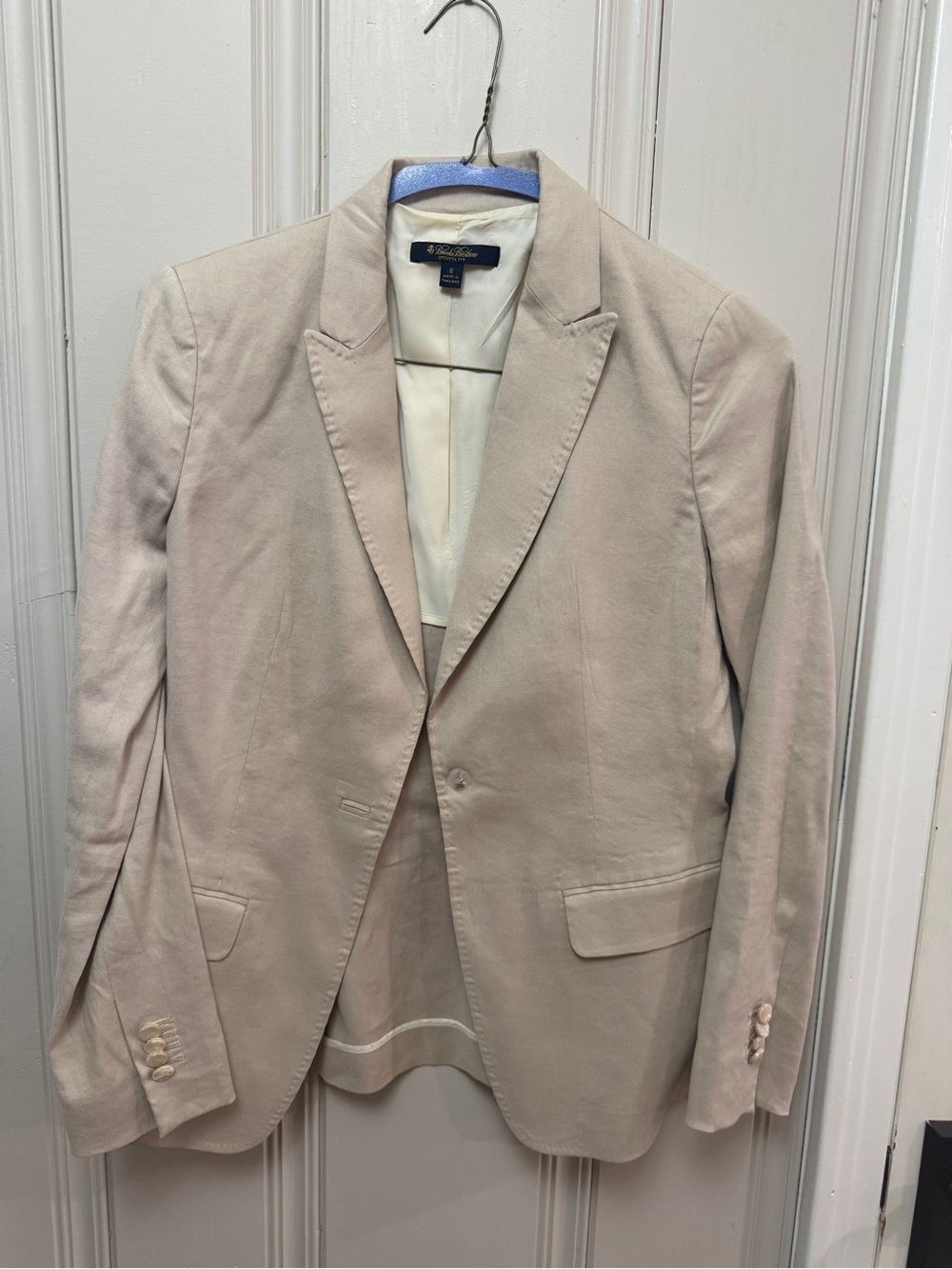 Brooks Brothers Women’s Light Beige Cotton /Linen Blazer